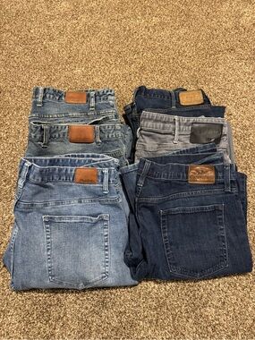Men’s Designer Jeans Bundle 6 Pairs Size 38x32  Flag & Anthem, Polo Ralph Lauren